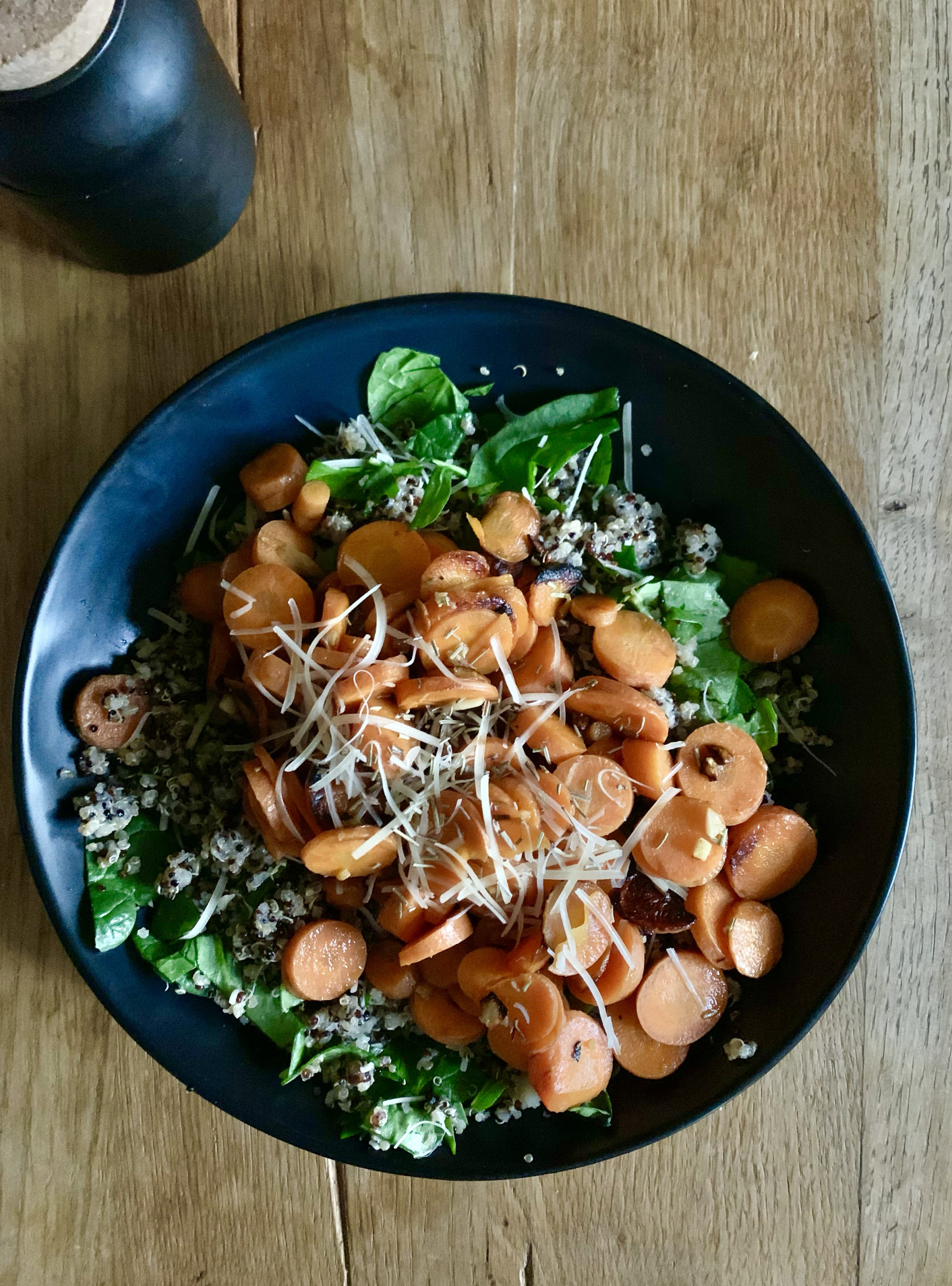Lauren Liess' Warm Carrot quinoa bowl